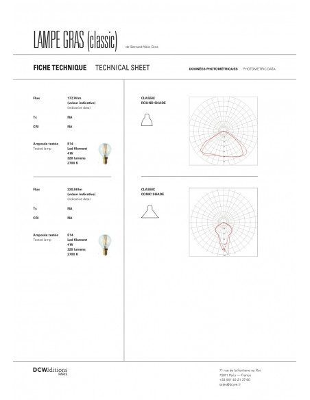 LISEUSE/LAMPADAIRE GRAS 411 - NOIR