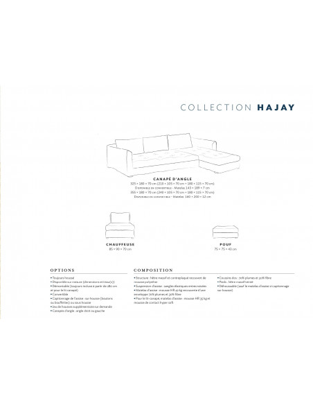 CANAPE D'ANGLE HAJAY