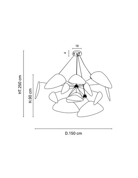 SUSPENSION SCREEN CANNAGE XXL NATUREL