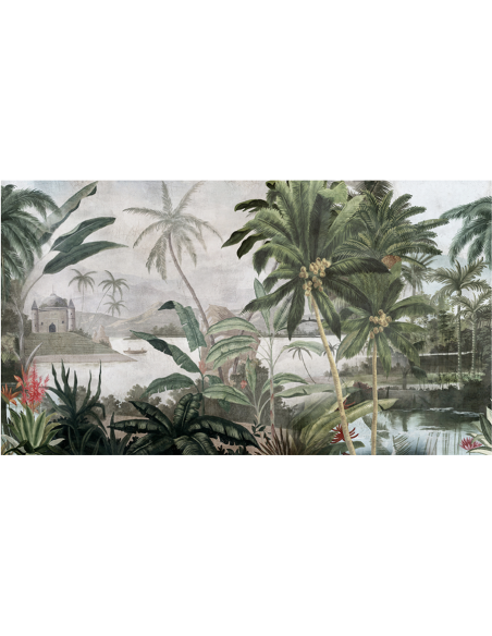 PAPIER PEINT - LES BORDS DU GANGE