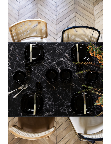 TABLE DE REPAS HORIZON - CERAMIQUE NOIR SAINT...