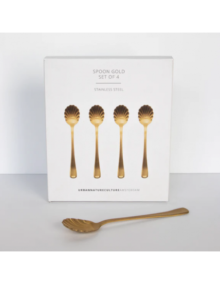 SET DE 4 CUILLERES GOOD MORNING - GOLD