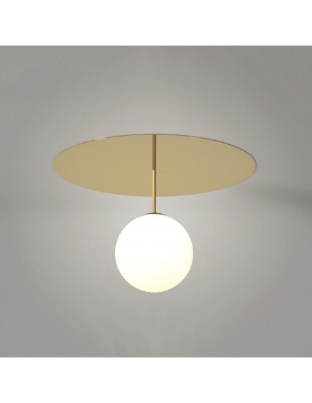 PLAFONNIER PLATE AND SPHERE