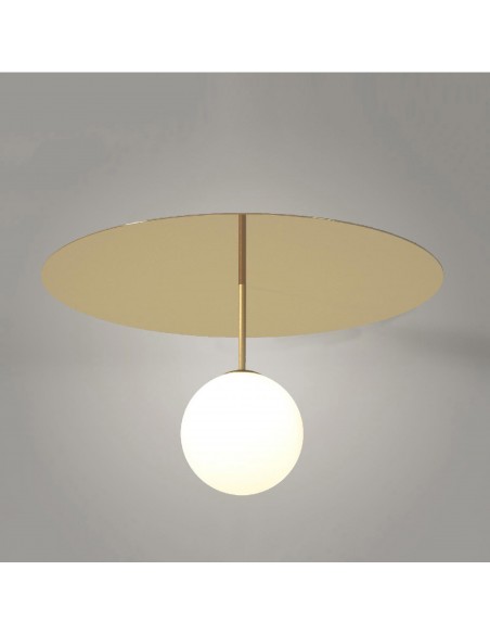 PLAFONNIER PLATE AND SPHERE