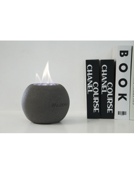 Brasero de table + bioéthanol - gris clair