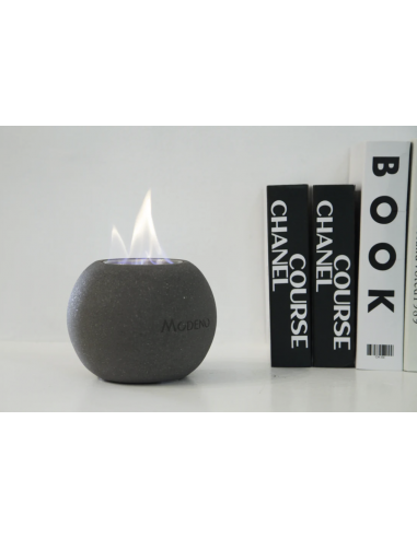 Brasero de table + bioéthanol - gris foncé