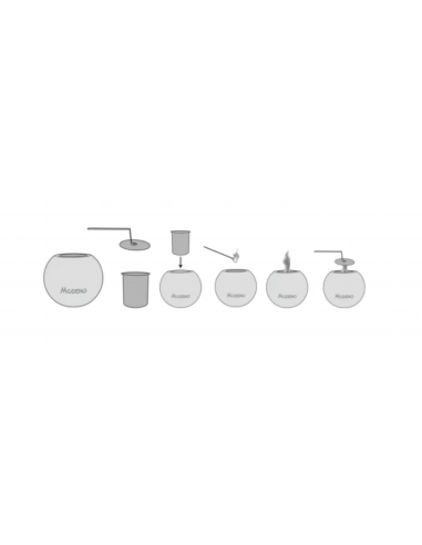 Brasero de table + bioéthanol - gris foncé