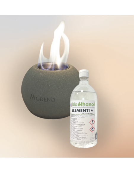 Brasero de table + bioéthanol - gris foncé