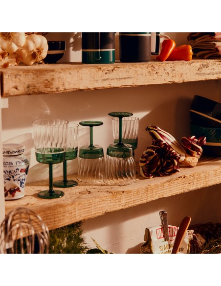 VERRES À EAU ECLAT - LOT DE 6 - CHARBON