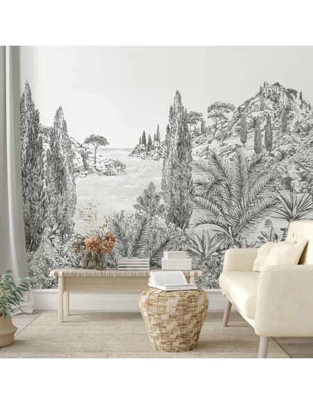 PAPIER PEINT CYPRES PANORAMIQUE - ISIDORE LE ROI