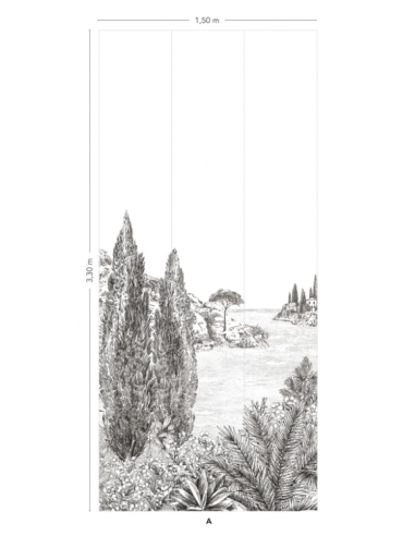 PAPIER PEINT CYPRES PANORAMIQUE - ISIDORE LE ROI