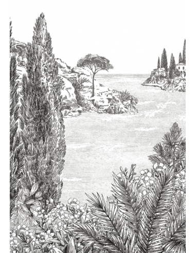 PAPIER PEINT CYPRES PANORAMIQUE - ISIDORE LE ROI