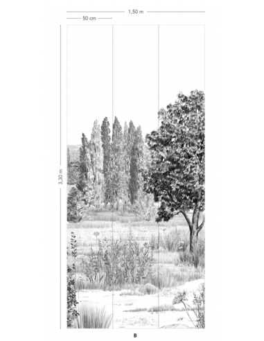 PAPIER PEINT CAMPAGNE - ISIDORE LE ROY