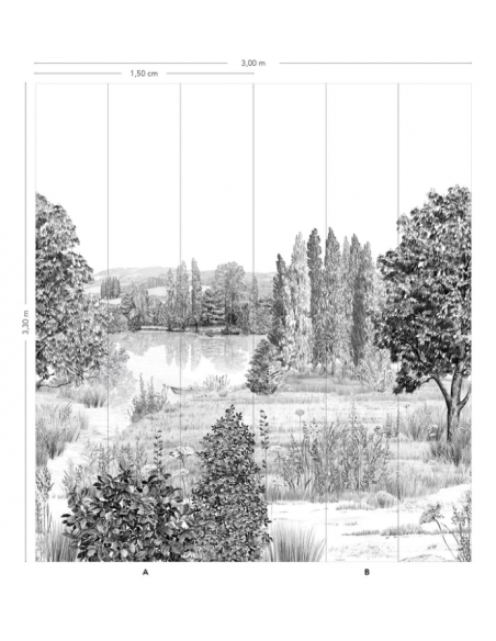 PAPIER PEINT CAMPAGNE - ISIDORE LE ROY