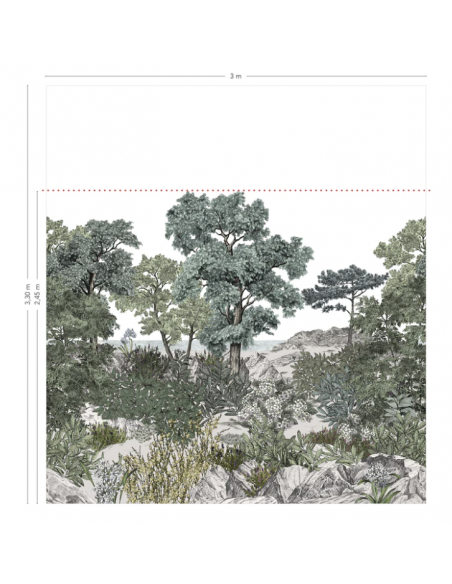 PAPIER PEINT FORÊT DE BRETAGNE - ISIDORE LE ROY