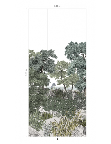 PAPIER PEINT FORÊT DE BRETAGNE PANORAMIQUE -...