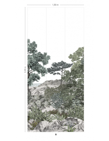 PAPIER PEINT FORÊT DE BRETAGNE PANORAMIQUE -...