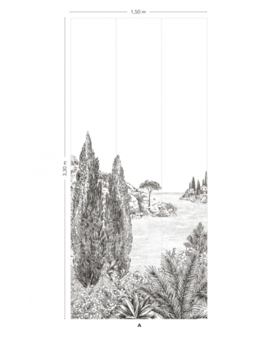 PAPIER PEINT CYPRES - ISIDORE LE ROI