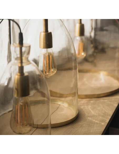 Suspension verre et laiton DRIO - H30