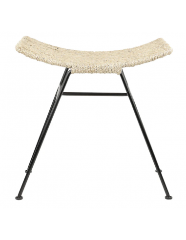 Tabouret végétal MURGI - fer et tressage