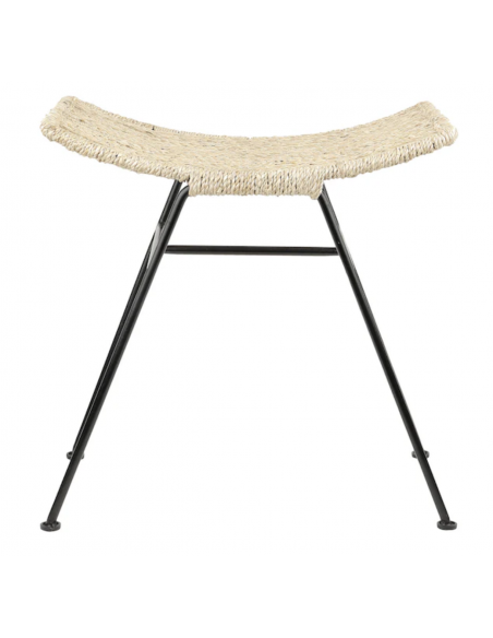 Tabouret végétal MURGI - fer et tressage