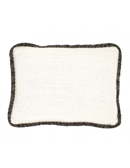 coussin KHADI - caravane - blanc