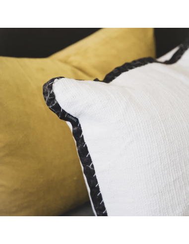 coussin KHADI - caravane - blanc