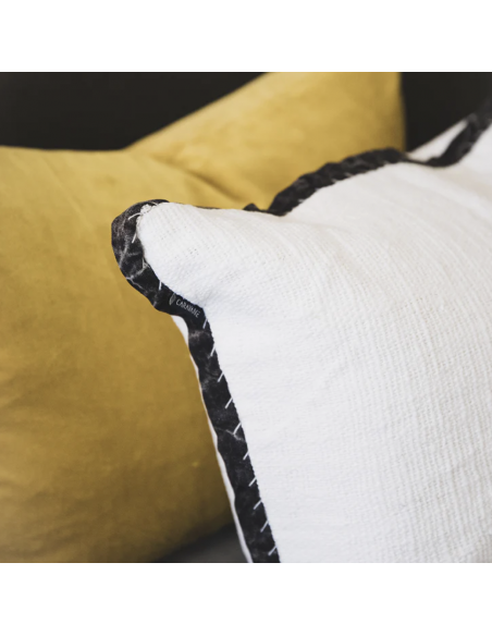 coussin KHADI - caravane - blanc