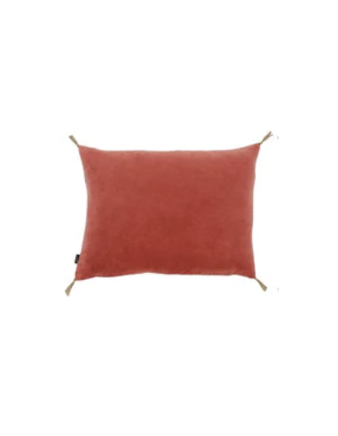 Coussin en velours lavé  Caravane