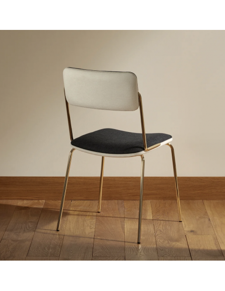 Chaise double jeu doré - amande