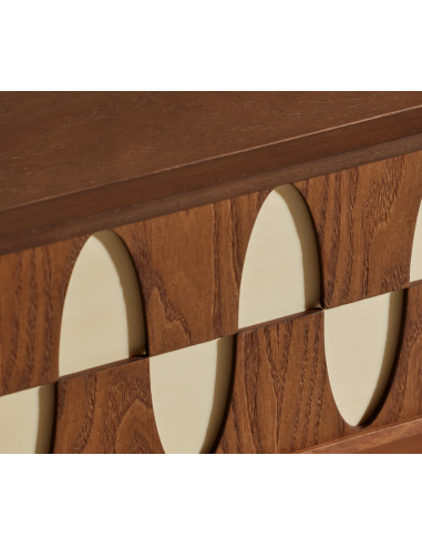 Table de chevet Ecailles - Noyer