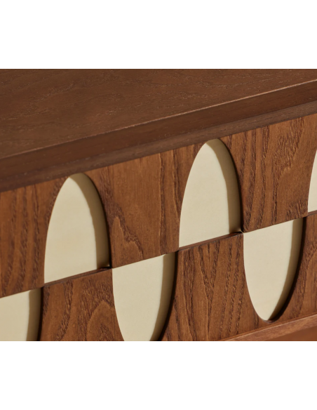 Table de chevet Ecailles - Noyer