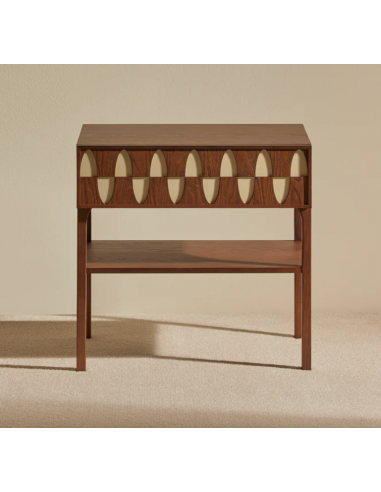 Table de chevet Ecailles - Noyer