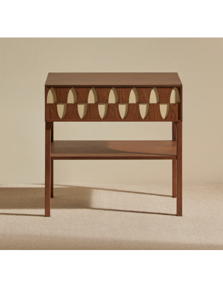 Table de chevet Ecailles - Noyer