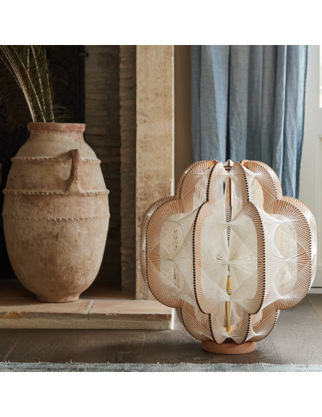 Lampe sur socle OCCYGONE, Tressage Twist