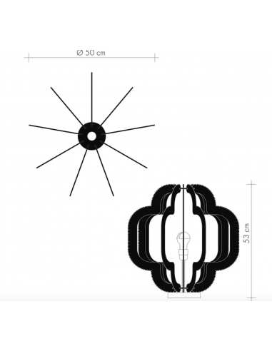 Lampe sur socle OCCYGONE, Tressage Twist