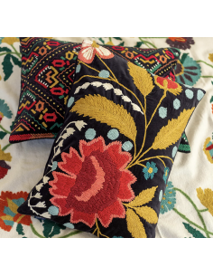 coussin brode mysore - 40x55