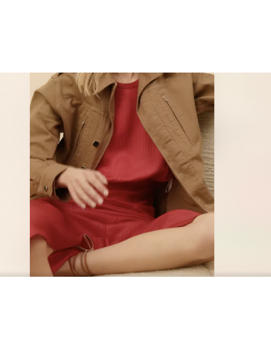 ROBE LONGUE DAUPHINE - corail