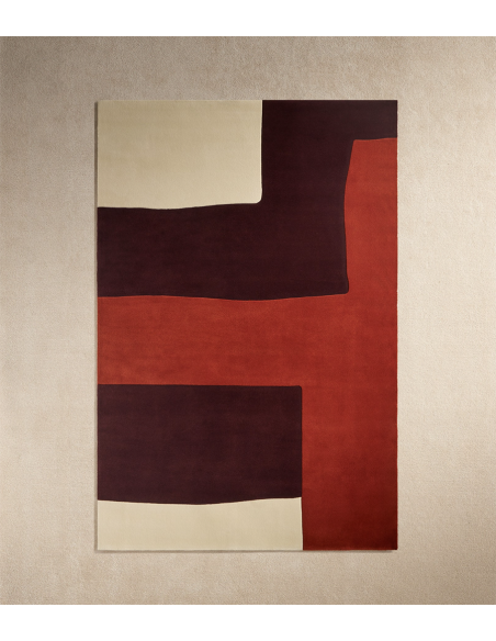 Tapis Esprit libre design - Aubergine - PM