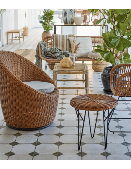 Roccas Table basse, Marron, Polyrattan