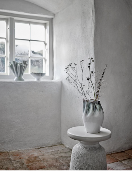 Solana Table d'appoint, Blanc, Céramique