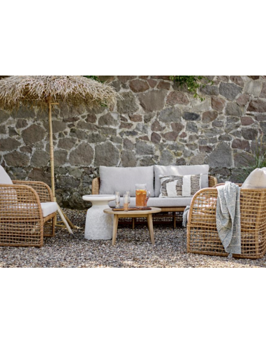 Solana Table d'appoint, Blanc, Céramique