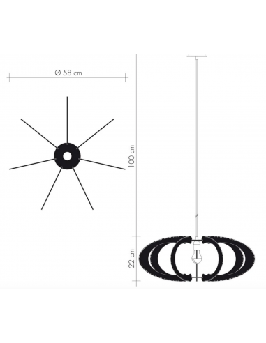 Suspension ETIOLA tressage croisé