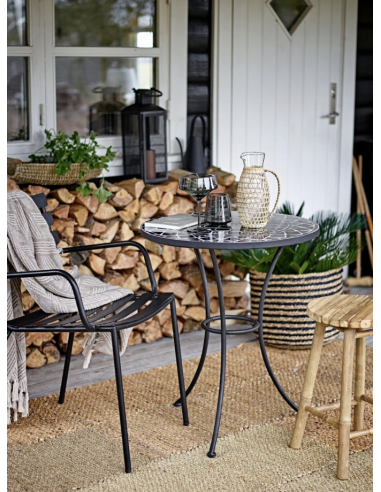 Monsi Chaise de salle à manger, Noire, Métal...