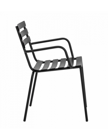 Monsi Chaise de salle à manger, Noire, Métal...