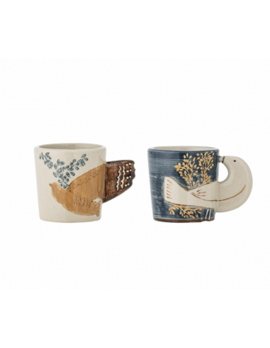 Hezha Tasses, Blue, Grès