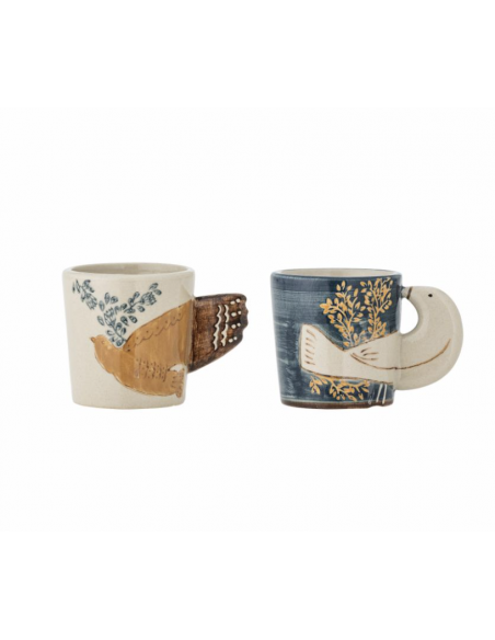 Hezha Tasses, Blue, Grès