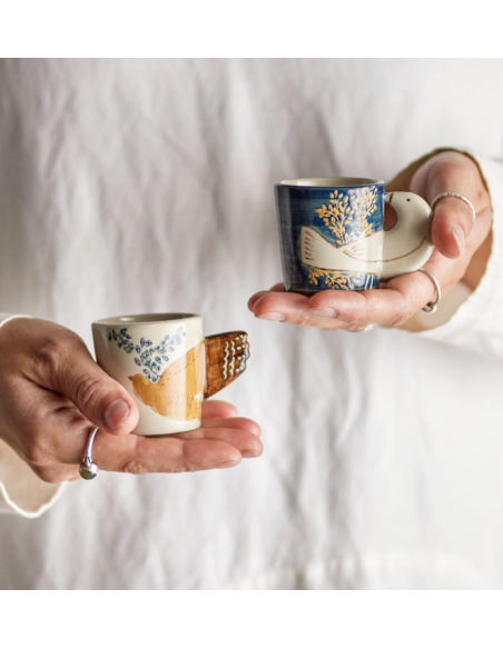Hezha Tasses, Blue, Grès
