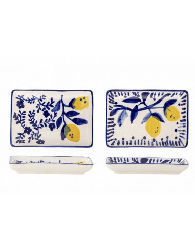 Maxima Assiette, Bleu, Grès - Set de 2