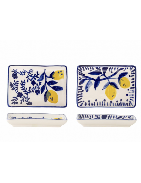 Maxima Assiette, Bleu, Grès - Set de 2